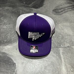 Purple and White Mesh Trucker Hat